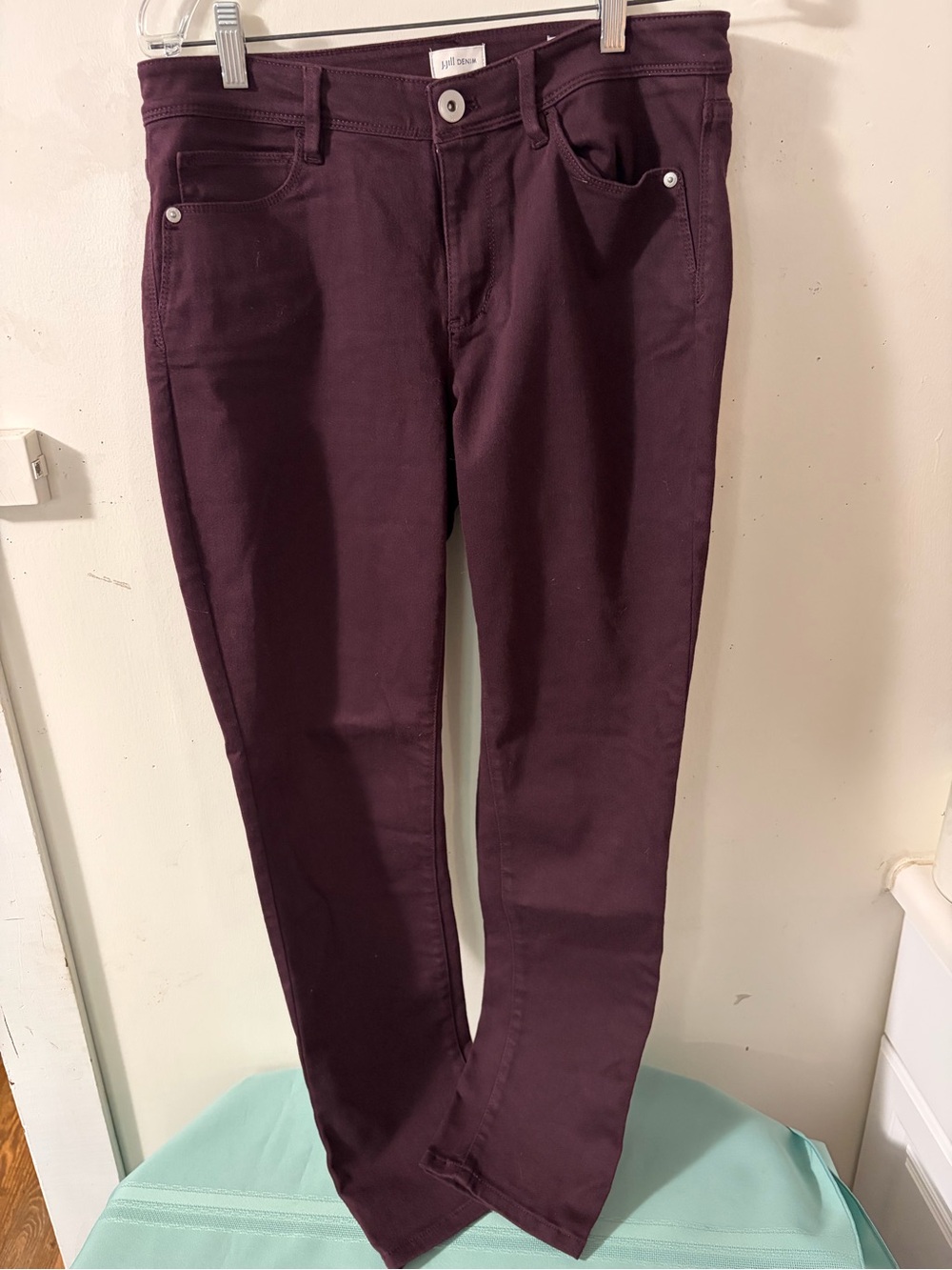 J. Jill Skinny Jeans in Deep Plum